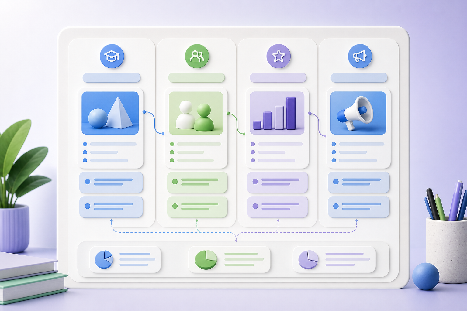 Visual preview of a content pillars planning template