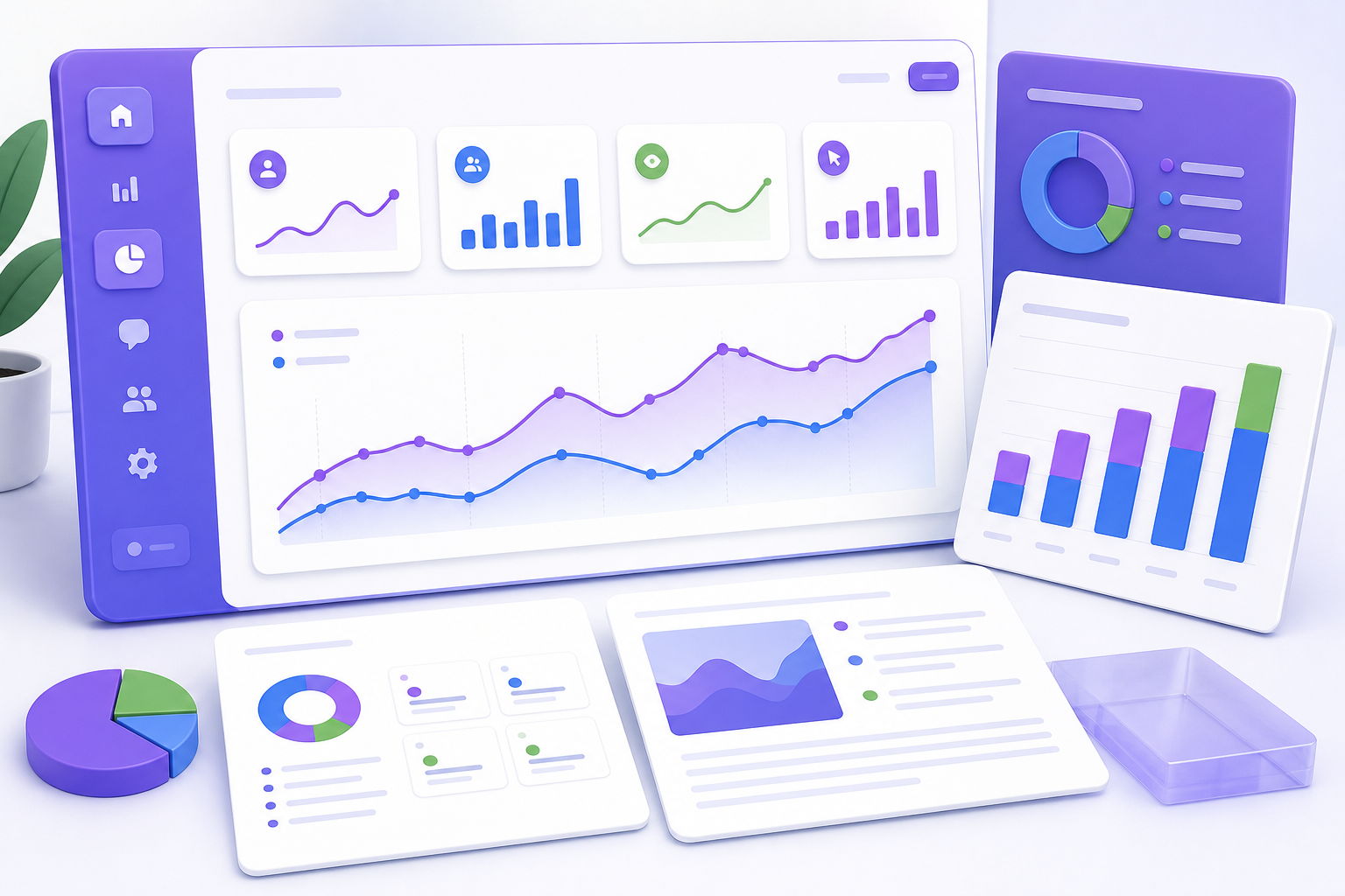 Visual preview of a social media reporting deck template